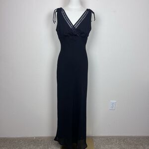 Vintage Byer Too Dress Juniors Thirteen Maxi Beaded Sequins Party Y2K 90s USA